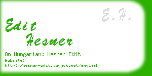 edit hesner business card